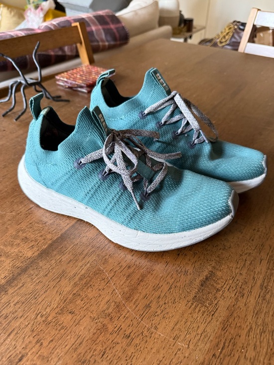 Shoes - Women’s REI Teal Knit Sneakers with White Sole